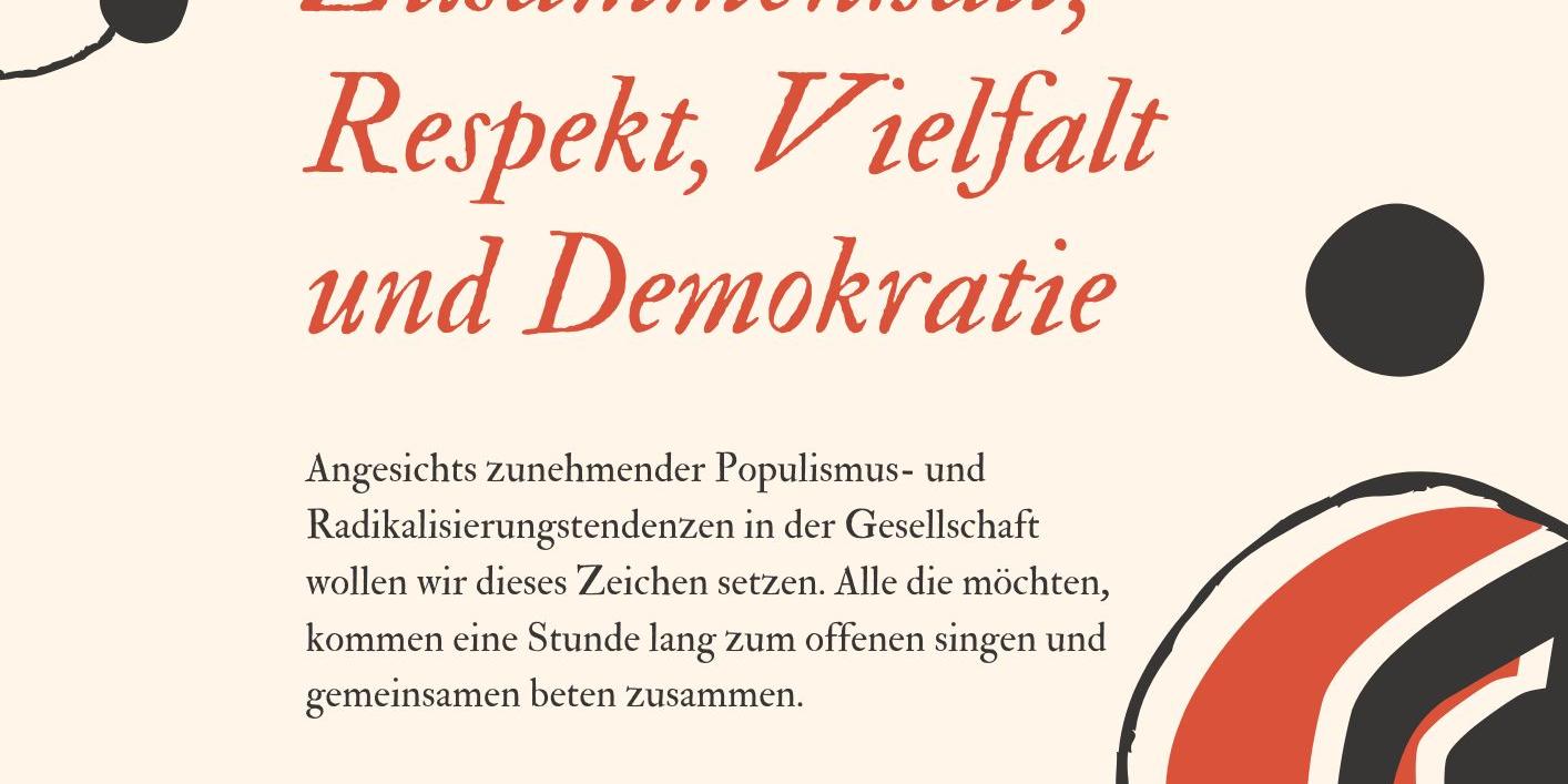 Offenes Singen für Zusammenhalt Saarlouis Plakat