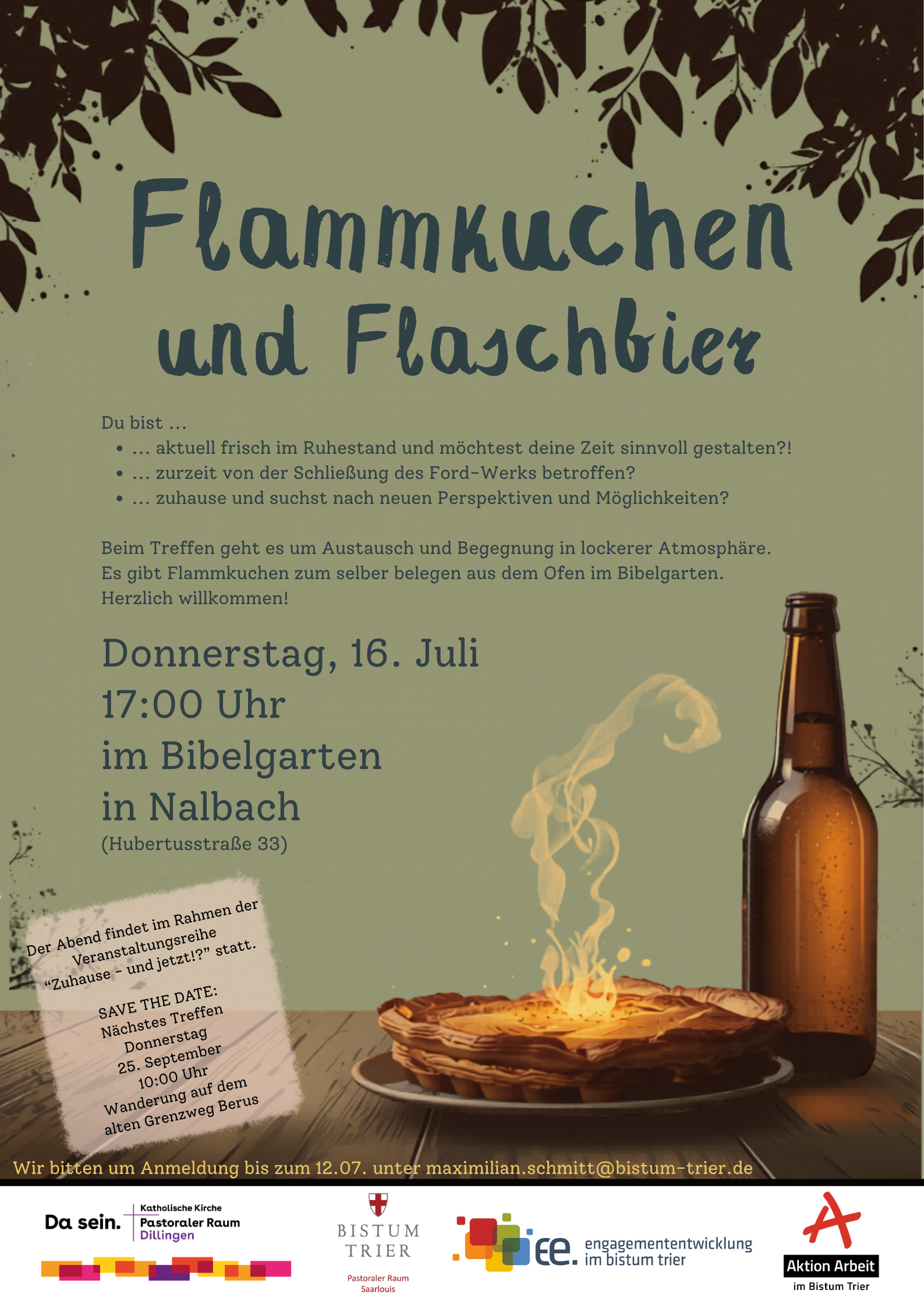 Poster Flammkuchen & Flaschbier